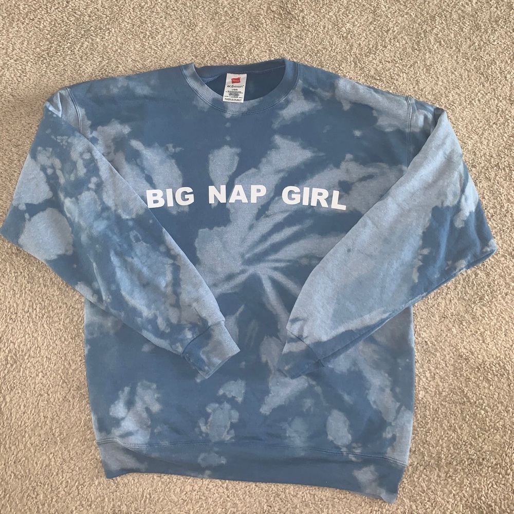 Big nap girl tie die sweatshirt